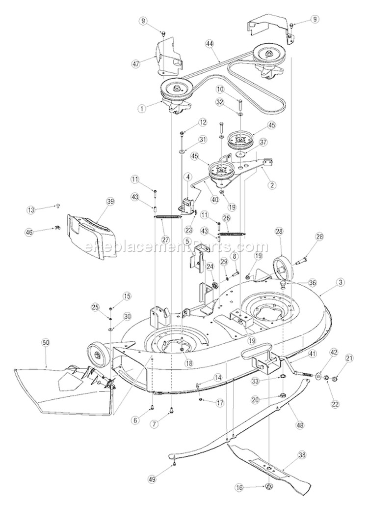 Page A Diagram and Parts List for 13AJ771G713 2005 Yard Man Lawn Tractor